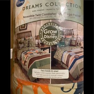 Disney Safari Reversible Twin Comforter - Inspired by Lion King 1994